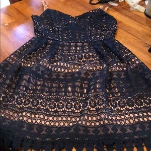 Blue patten dress
